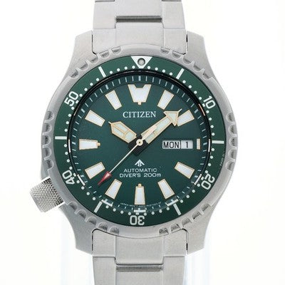 CITIZEN PROMASTER NY0099-81X GREEN AUTOMATIC MEN'S WRISTWATCH ROUND FACE