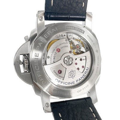 PANERAI LUMINOR 1950 3 DAYS GMT BLACK DIAL PAM01321 STAINLESS STEEL 44MM