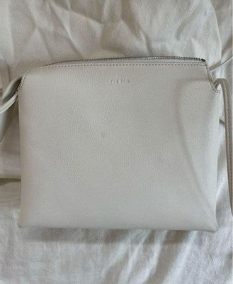 THE ROW MINI TWIN LEATHER SHOULDER BAG WHITE MADE IN ITALY W/TAGS