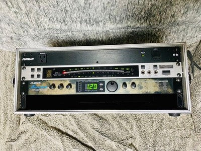 RACK EFFECTS BUNDLE FURMAN POWER KORG TUNER ALESIS MICROVERB W/ CASE FROM JAPAN