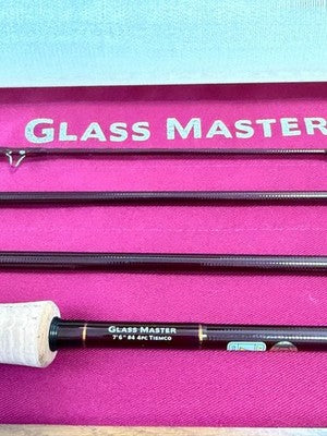 TIEMCO GLASS MASTER FLY ROD 7'6" #4 4PC W/CASE EXCELLENT CONDITION JP