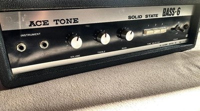 ACE TONE BASS-6 AMP HEAD PRE-ROLAND 1970S VINTAGE TESTED W/ COVER FROM JAPAN