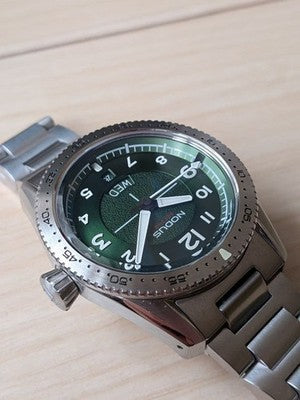 NODUS SECTOR PILOT PHANTOM NH36 GREEN LIMITED 10 AUTO WATCH 39MM USA DAYDATE GMT