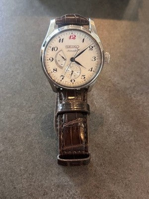 SEIKO PRESAGE SPB059J1 6R27-00J0 AUTOMATIC WATCH POWER RESERVE DATE BOX AS IS