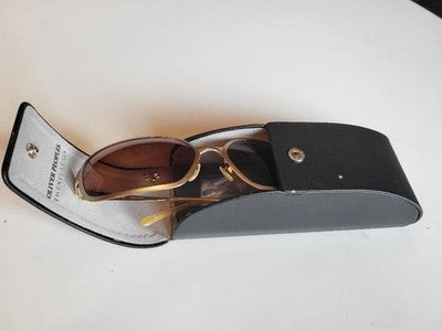 OLIVER PEOPLES OP-523 TI FIGHT CLUB SUNGLASSES BROWN TITANIUM FRAME MINT