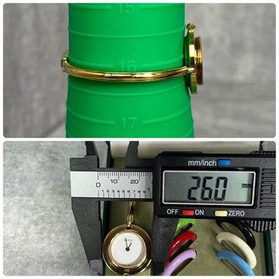 GUCCI CHANGE BEZEL 11/12.2 WOMEN'S QUARTZ WATCH VINTAGE GOLD WHITE DIAL RARE