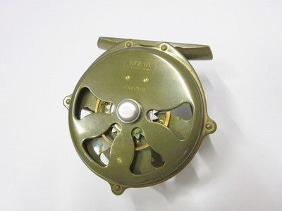 KINEYA KABOSU FLY REEL UNUSED BRASS TARNISH FROM JAPAN