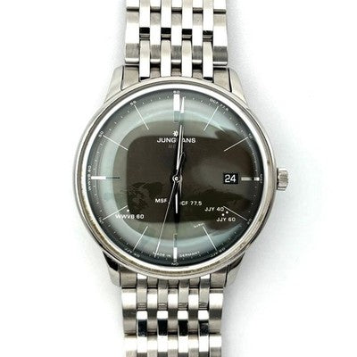 JUNGHANS MEISTER MEGA 058/4803.44 RADIO CONTROLLED QUARTZ DATE WATCH STEEL