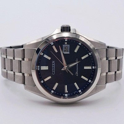 THE CITIZEN AQ4030-51E ECO DRIVE CHRONOMASTER TOSA WASHI DIAL TITANIUM WATCH