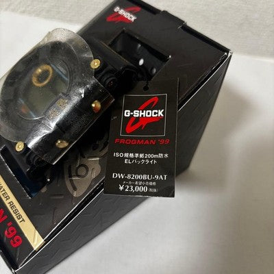 G-SHOCK FROGMAN '99 DW-8200BU-9AT BLACK X GOLD W/MANUAL TESTED JAPAN USED F/S
