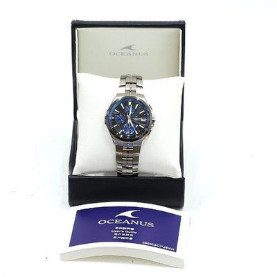 CASIO OCW-S5000E Oceanus Manta Black Dial Solar Bluetooth 42mm Used w/ Box