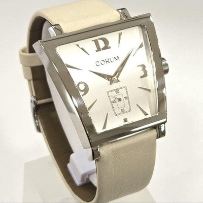 CORUM BOUTIQUE TRAPEZE 106.404.20 SILVER DIAL STAINLESS STEEL QUARTZ MENS WATCH