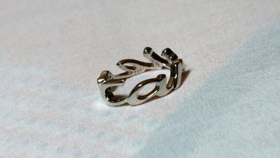 CARTIER SIGNATURE BRAND LOGO RING 750 K18WG SIZE 47 US 4 EXCELLENT+++++