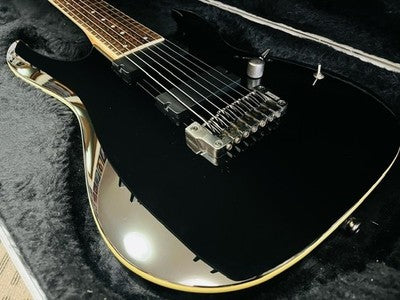IBANEZ RGA7 BLACK W/EMG ELECTRIC GUITAR 2010 AS IS