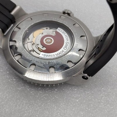 ORIS DIVERS 7533 AUTOMATIC 200M BLACK DIAL RUBBER STRAP MEN'S WATCH SWISS
