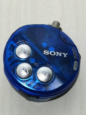 Sony WM-FK2 Cassette Player Blue Excellent /w Remote Cable Used from Japan