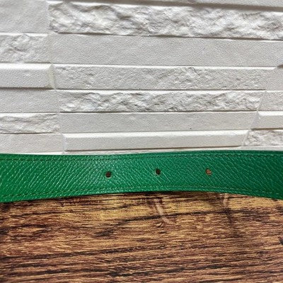 HERMES MINI CONSTANCE H-BUCKLE LEATHER BELT YELLOW GREEN 62-67CM WAIST