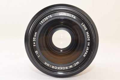MINOLTA MC W.ROKKOR-HH 35MM F1.8 LARGE-APERTURE WIDE-ANGLE LENS ALUMINUM