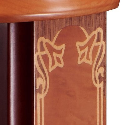 SEIKO EMBLEM HW595B Wooden Radio-Controlled Table Clock Crystal Inlay