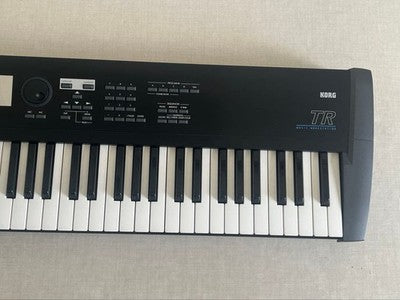 KORG TR76 WORKSTATION SYNTHESIZER 76-KEY W/ ADAPTER SOFT CASE FROM JAPAN AS IS