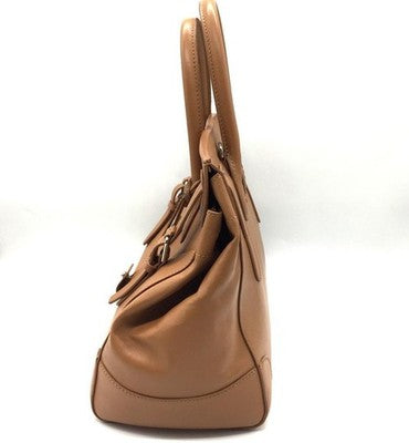 RALPH LAUREN RICKY 33 HANDBAG SHOULDER BAG 2WAY SOFT LEATHER BROWN AUTH USED