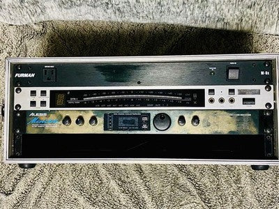 RACK EFFECTS BUNDLE FURMAN POWER KORG TUNER ALESIS MICROVERB W/ CASE FROM JAPAN