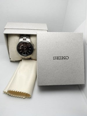 SEIKO SPIRIT SBTT003 8B43 TITANIUM RADIO SOLAR DAY DATE SAPPHIRE WATCH JAPAN