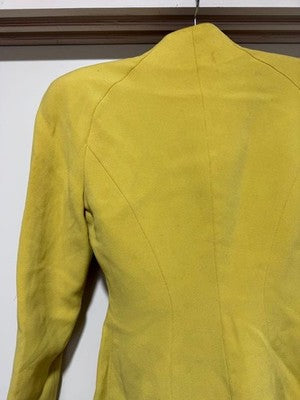 THIERRY MUGLER YELLOW TAILORED JACKET Y2K WOMEN SIZE 7AR (SMALL)