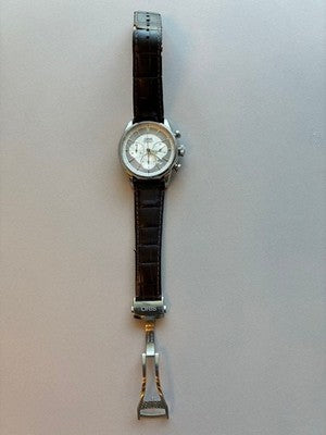 ORIS ARTELIER CHRONOGRAPH 7603 AUTOMATIC CHRONOGRAPH SILVER DIAL BOXED AS IS