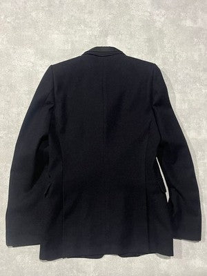 DRIES VAN NOTEN 12AW LAYERED LAPEL TAILORED JACKET WOOL DARK NAVY 46