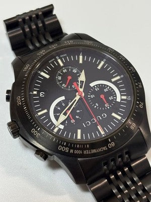 GUCCI G-TIMELESS YA126258 CHRONOGRAPH QUARTZ MENS WATCH BLACK DIAL BOX