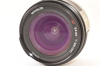 MINOLTA AF 24MM F2.8 LIGHTWEIGHT AND COMPACT WIDE-ANGLE PRIME LENS AS IS
