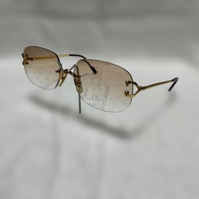 CARTIER GOLD BROWN SUNGLASSES AUTHENTIC VINTAGE MENS FASHION MADE IN FRANCE