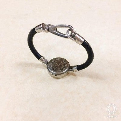 COACH BREATH WATCH BEZEL CHANGE SILVER WRIST WATCH LEATHER LADIES CASUAL USED