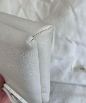 THE ROW MINI TWIN LEATHER SHOULDER BAG WHITE MADE IN ITALY W/TAGS