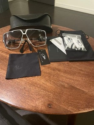 CAZAL 951 COL 70 SUNGLASSES WHITE BLACK FRAME GRAY LENS JAPAN LIMITED EDITION