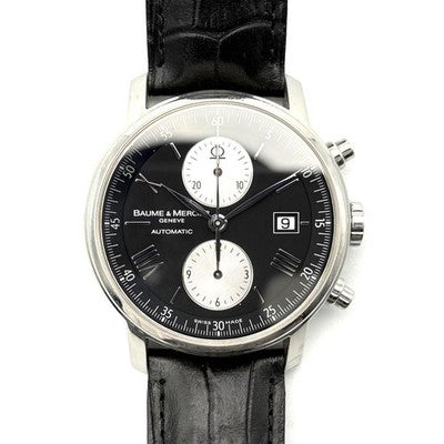 BAUME MERCIER CLASSIMA 65591 AUTOMATIC CHRONOGRAPH MENS WATCH SILVER DATE