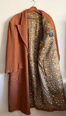 JEAN PAUL GAULTIER HOMME SILK BLEND ALPACA LONG COAT MEN SIZE 48 EXCELLENT USED