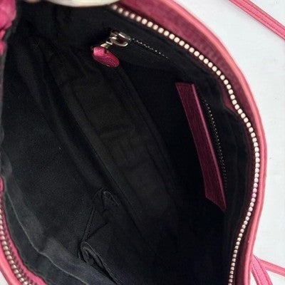 BALENCIAGA GIANT HIP SHOULDER BAG PINK LEATHER MIRROR AUTHENTIC