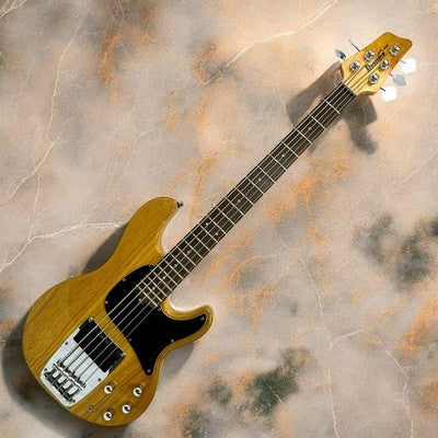 IBANEZ ATK315 5-STRING BASS GUITAR NATURAL ASH BODY MAPLE NECK USED