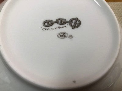 HERMES SALAD BOWL PLATE CHAINE D'ANCRE TABLEWARE MORNING DINNER NEW / NO BOX