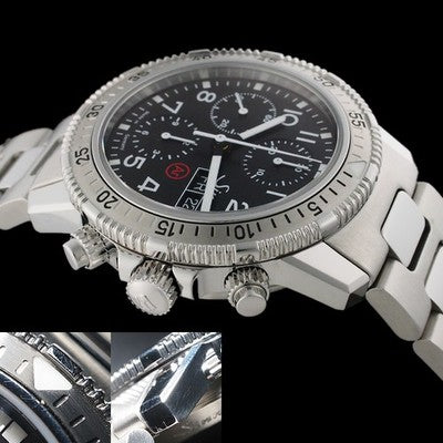 SINN 206.ST.AR DAY DATE CHRONOGRAPH BLACK DIAL AUTOMATIC 43MM MEN'S WATCH