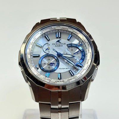 CASIO OCEANUS MANTA OCW-S1400PW-7AJF SOLAR RADIO TITANIUM SHELL DIAL WATCH JAPAN