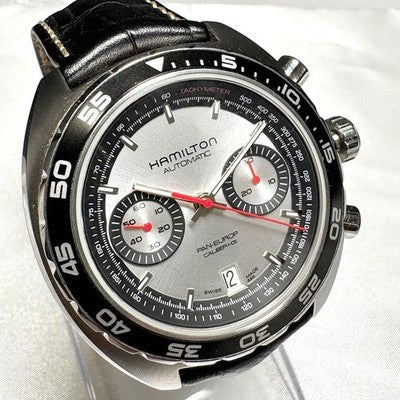 HAMILTON PAN EURO CHRONOGRAPH AUTOMATIC H357560 MEN'S WATCH USED W/ BOX