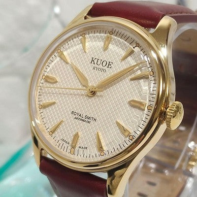 KUOE KYOTO ROYAL SMITH 90-006 AUTOMATIC WATCH MIYOTA 9039 WAFFLE DIAL