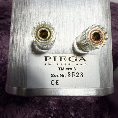 PIEGA TMICRO3 SILVER SPEAKER SYSTEM PAIR BOOKSHELF SPEAKERS TESTED WORKING