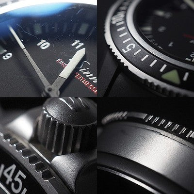 SINN EZM3 603.EZM-3 STAINLESS STEEL BLACK 41MM MEN'S AUTOMATIC WATCH AUTHENTIC