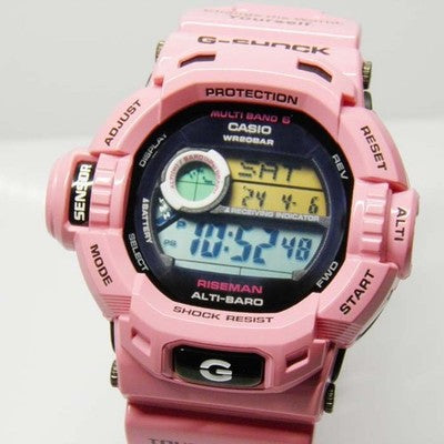 CASIO G-SHOCK GW-9200KJ-4JR RISEMAN EARTHWATCH PINK SOLAR RADIO WATCH