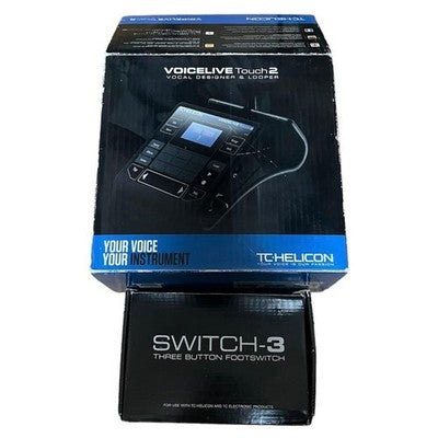TC-HELICON VOICELIVE TOUCH 2 VOCAL EFFECTS PROCESSOR W/BOX SWITCH 3 SET USED
