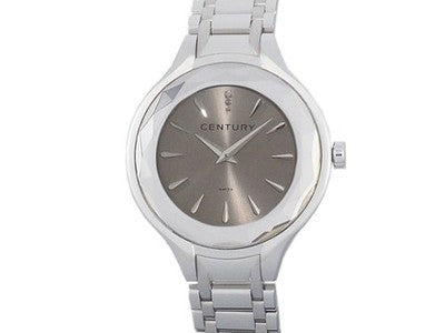 CENTURY FIRST CLASS 3P DIAMOND 684.7.U.75I.12.SC METALLIC BROWN GRAY WATCH USED